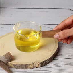 Bonhomie Transparent Glass Cup With Wood Handle 700 ML-image-27