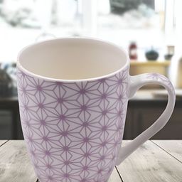 Kookee White & Brown Printed Ceramic Mug 325 ML-46