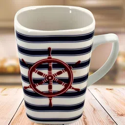 Kookee Black & White Printed Ceramic Mug 325 ML-24