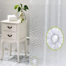 CASA-NEST  Transparent  3D Diamond Waterproof Shower Curtains-13