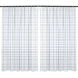 Kuber Industries 2 Pieces White & Grey Self Check Shower Curtains-98
