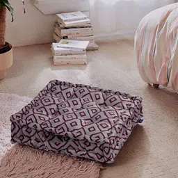 S9home by Seasons Grey & Purple Printed Square Floor Cushion-28