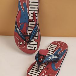 Kids Ville Boys Spiderman Printed Thong Flip Flops-55