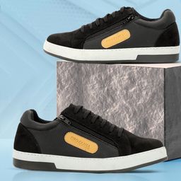 SHOZANIA Men Colourblocked Leather Lightweight Sneakers-14