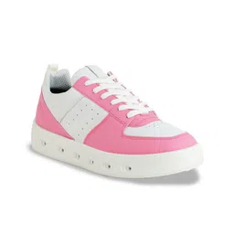 ECCO Women Colourblocked Leather Sneakers-14