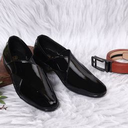 HikBi Men Patent Leather Slip-On Shoes Formal Shoes-image-41