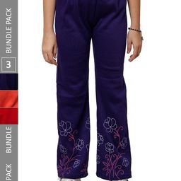 IndiWeaves Girls Pack of 3 Woollen Palazzos-picture-5