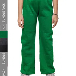 IndiWeaves Girls Pack of 3 Woolen Track Pants-image-10