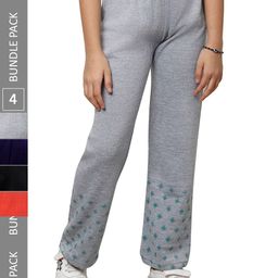 IndiWeaves Girls Pack of 4 Printed Woolen Track Pants-picture-13