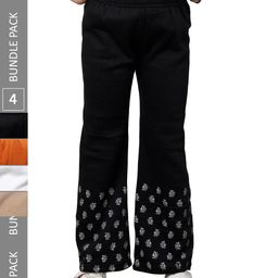 IndiWeaves Girls Pack of 4 Woolen Track Pants-picture-8