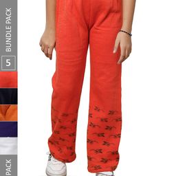 IndiWeaves Girls Pack of 5 Printed Woolen Track Pants-picture-35