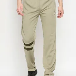 Black Panther Men Beige Solid Track Pants-image-4