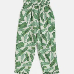 am ma Kids Green Cotton Graphic Track Pants-image-47