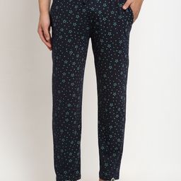 VIMAL JONNEY Men Navy Blue & Green Printed Track Pants-image-52
