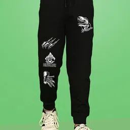 NUSYL Boys Dinosaur Printed Ankle Length Track Pants-image-59