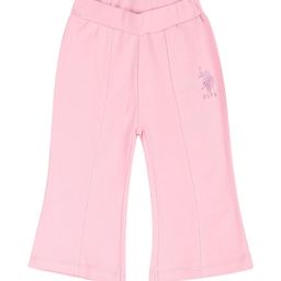 U.S. Polo Assn. Kids Girls Mid-Rise Pure Cotton Straight-Fit Track Pants-picture-3
