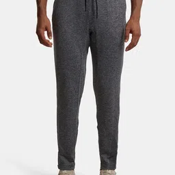Jockey Men Grey Melange Solid Straight Fit Stay-Dry Track Pants-picture-34