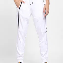 Jack & Jones Men White Solid Cotton Track Pants-picture-30