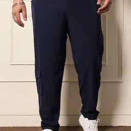 bigbanana Men Plus Size Mid Rise Dry Fit Track Pants-image-12