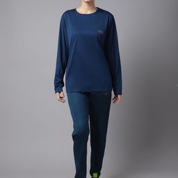 VIMAL JONNEY Women Solid Dry-fit Knitted Tracksuit-image-106