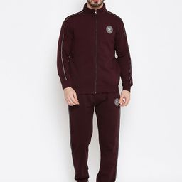 Duke Men Maroon Solid Tracksuits-image-62