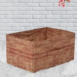 Kuber Industries Set Of 3 Brown Printed Foldable Storage Boxes image 5