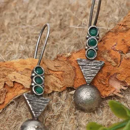Ozanoo Brass-Plated Classic Drop Earrings-image-96