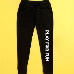 NUSYL Kids Black Typography Printed Joggers-image-61