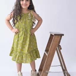 Kinder Kids Girls Floral Printed Cotton Dress-image-72