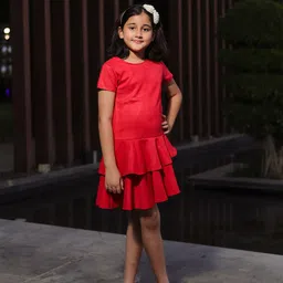 PICCOLO Girls Piccolo- Suede Layered Dress-image-25