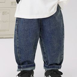 LULU & SKY Unisex Kids Tapered Fit High-Rise Low Distress Jeans-image-15