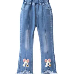StyleCast x Revolte Girls Mid-Rise Clean Look Embellished Detail Cotton Jeans-30