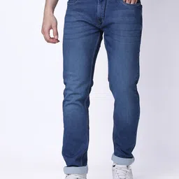 Oxemberg Lean Men Slim Fit Mid-Rise Light Fade Clean Look Stretchable Jeans-picture-17