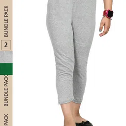 IndiWeaves Girls Pack Of 2 Pure Cotton Capris-image-67
