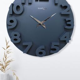 RANDOM Unisex Grey Solid Analogue Wall Clock-picture-4