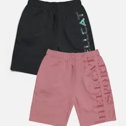 HELLCAT Boys Pack of 2 Typography Printed Shorts-picture-13