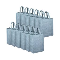 Kuber Industries Geometric Printed Non-Woven Reusable Shopper Handheld Bag image 1