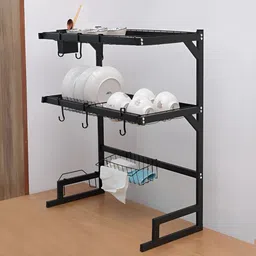 UMAI Black Rust-Resistant Kitchen Multi-Utility Organiser image 1