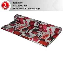 LooMantha Red & Black Printed Water Resistant Shelf Liner Organisers image 1