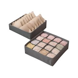 HOKIPO Grey Set of 2 Regular Multi-Utility Organisers-11
