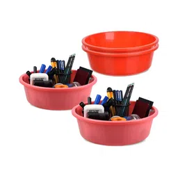 Kuber Industries Red Set of 4 Regular Desk Organiser Organisers-6