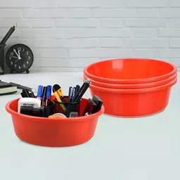 Kuber Industries Red Set of 4 Regular Desk Organiser Organisers-14