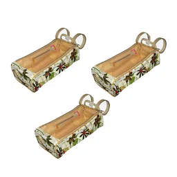 atorakushon Unisex White & Green Travel Shoe Organisers Pack Of 3-16