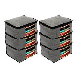 Kuber Industries Set Of 6 Printed Non-Woven Saree Organizers-18