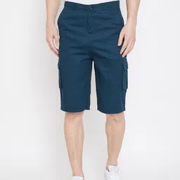 Hypernation Men Mid-Rise Pure Cotton Cargo Shorts-image-78