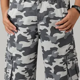 KiddoPanti Boys Camouflage Printed Cargo Shorts-picture-30