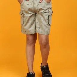 V-Mart Boys Camouflage Printed Satin Cargo Shorts-picture-50