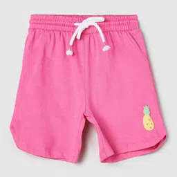 max Girls Solid Mid-Rise Regular Fit Cotton Casual Shorts-28