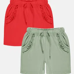 KiddoPanti Girls Pack Of 2 Pure Cotton Shorts-picture-44