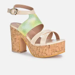 VALIOSAA Cream-Coloured Platform Sandals-15